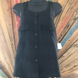 NWT T by Alexander Wang black cupro tunic/top/blouse Sz M